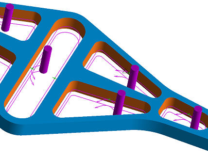 Multiple Closed Profiles with the Lead In/Out Positioned in Safe Locations.