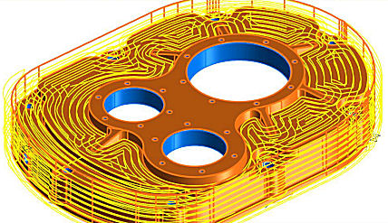 SmartCAM's new Planar Roughing Process generates toolpath to rough a solid model from stock