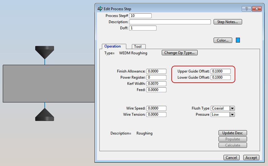 Wire EDM Guide Offsets