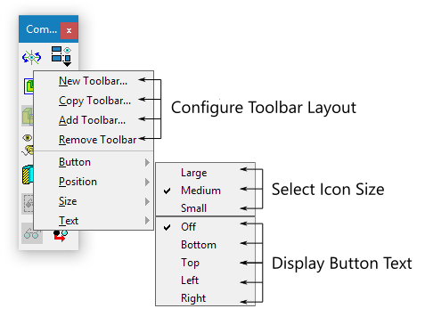 Individually Sized Toolbars
