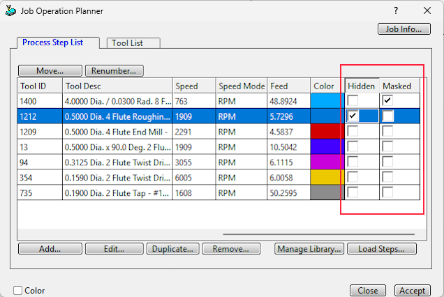 Hide / Mask in the Planner